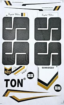 AYN Cricket Bat Sticker 4D Digital Embossed English Willow Fiber Tape Sports Accessories Protection, SKY Black