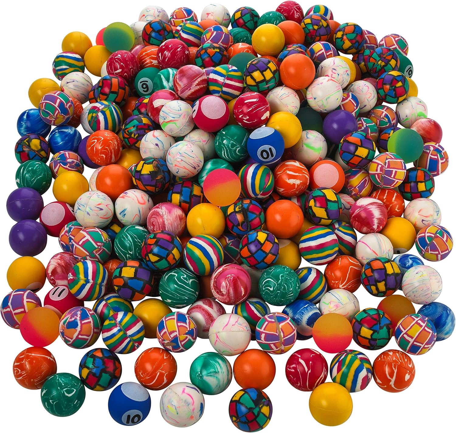 High Bouncy Balls 250 Pack, Colors May Vary