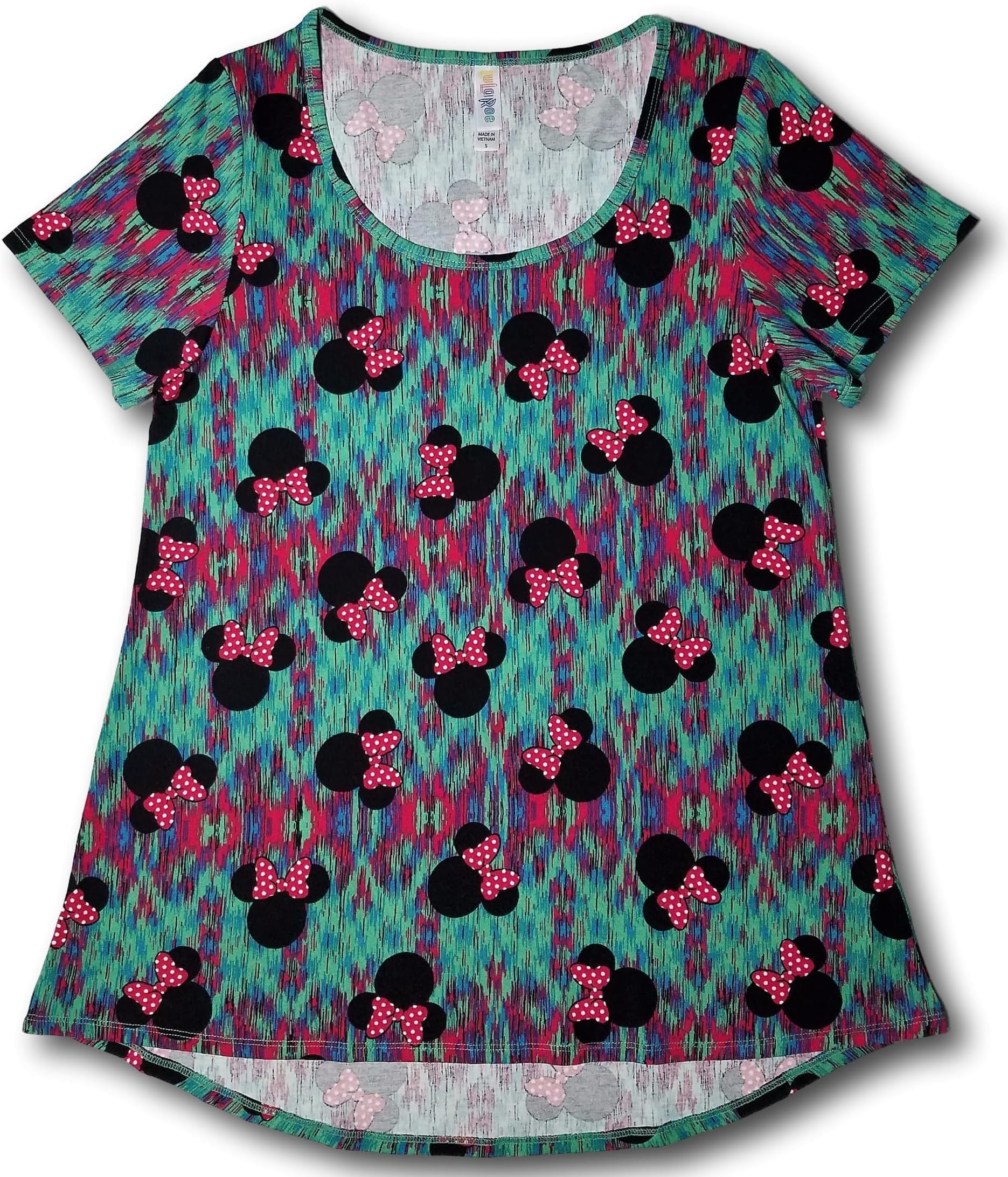 Disney Collection LuLaRoe Classic T Minnie Mouse Multicolor Pattern - Small