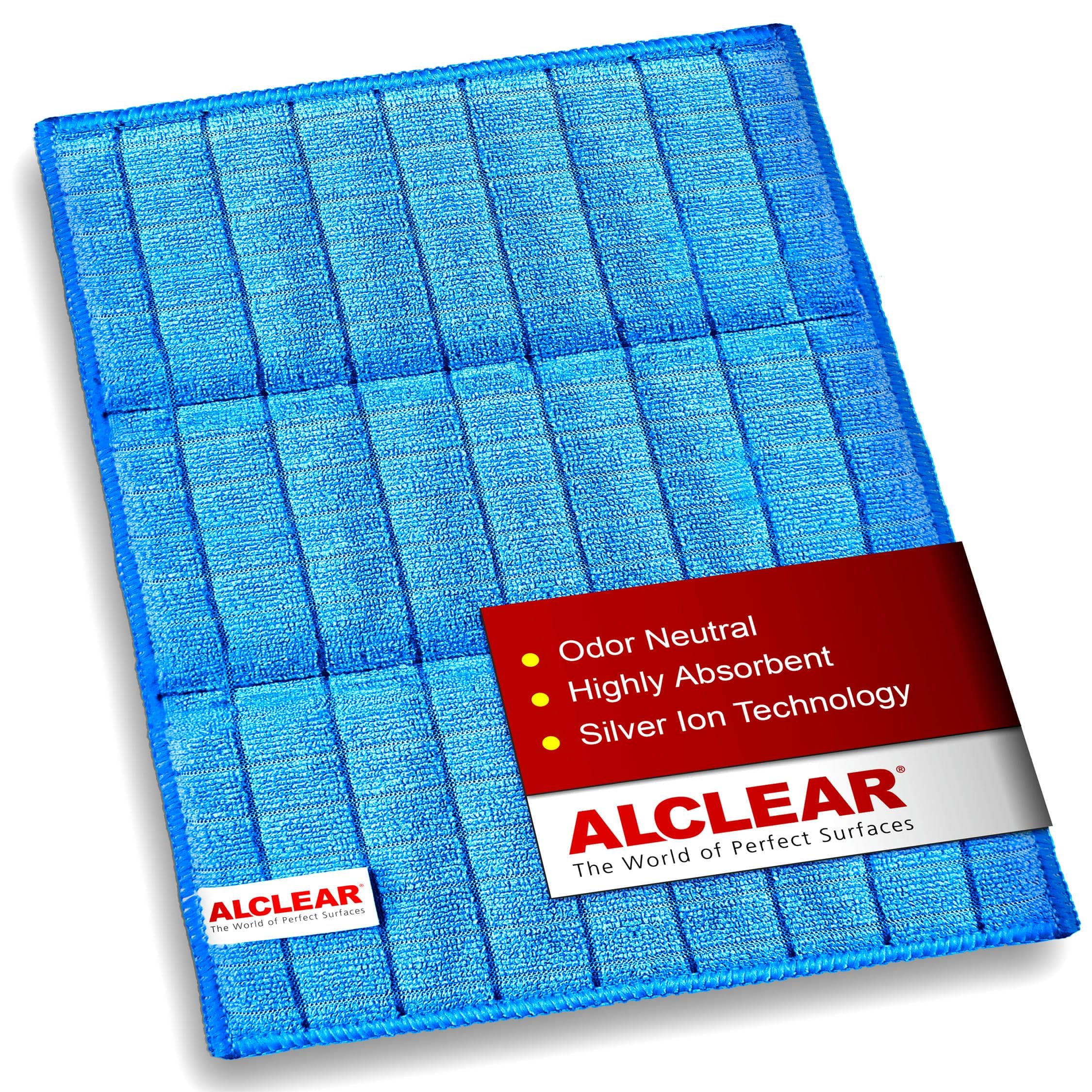 ALCLEAR 950017 Antibacterial Ultra-Microfibre Cloth, Antibacterial Dishcloth With Silver Ions, Blue, 17 X 23 Cm, Antibacterial Kitchen Hygiene, Dishcloth For Dishes