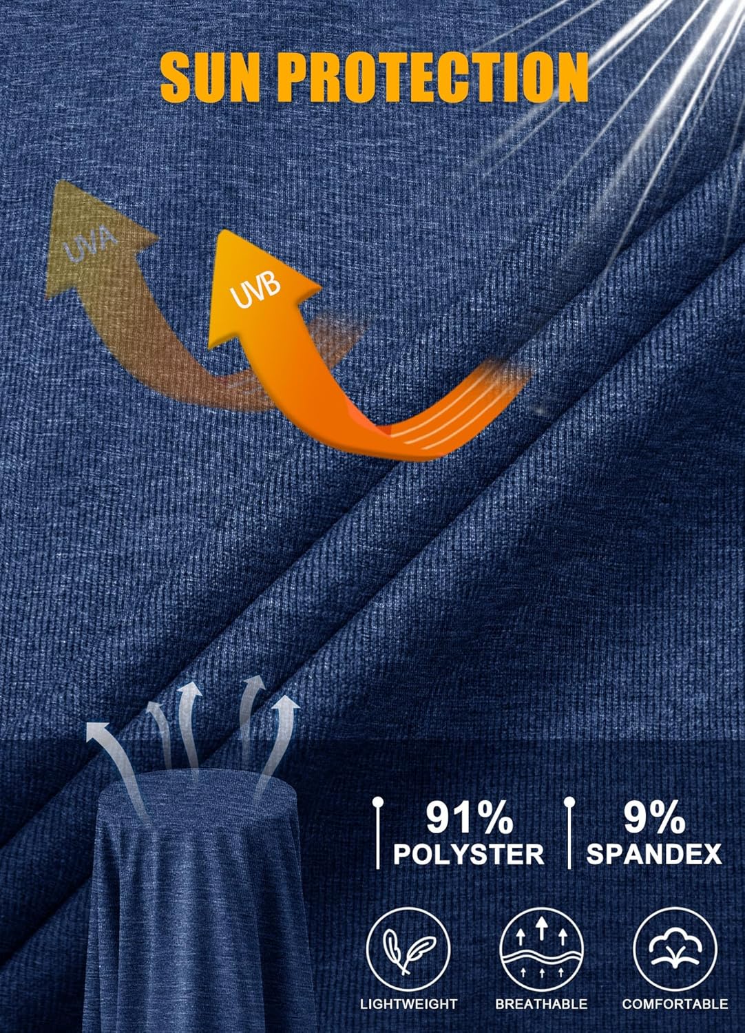 MAGCOMSEN Men's 1/4 Zip Pullover UPF 50+ Long Sleeve Sun Protection Sports Shirts Lightweight Athletic Workout Shirt - Image 6