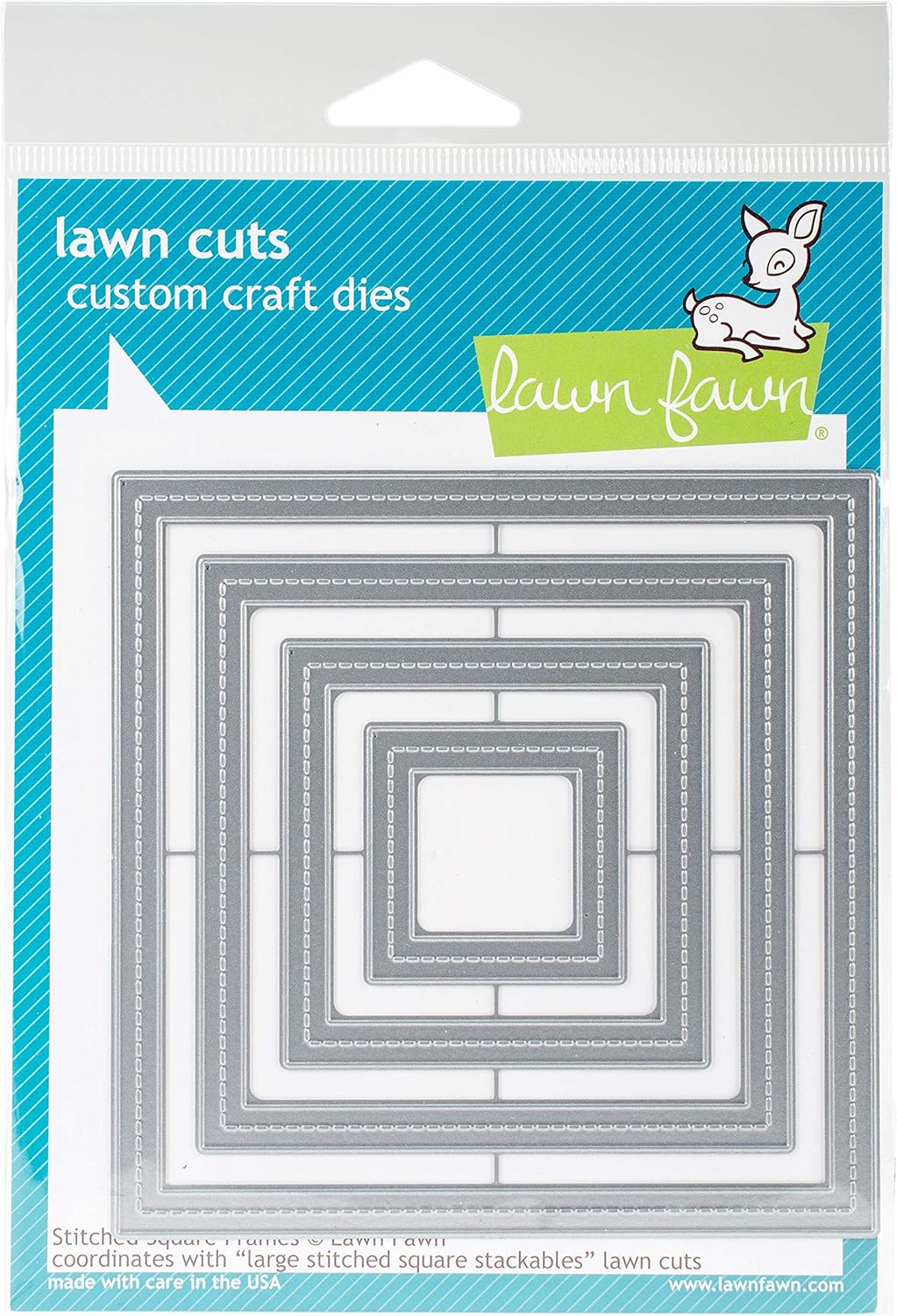 Lawn Fawn LF1143 Custom Craft Dies - Stitched Square Frames