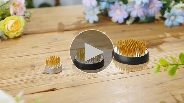 PATIKIL 1.7"x2.4" Flower Frog, Brass Flower Arrangement Holder Square