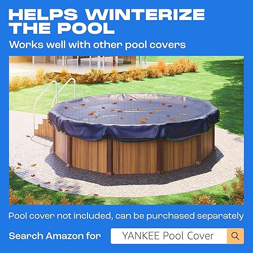 Miniatura 3 de Yankee - Red de hojas para piscina redonda de 12 pies, red de piscina sobre el suelo resistente de 0.15 pulgadas  Red de hojas  Red de piscina para