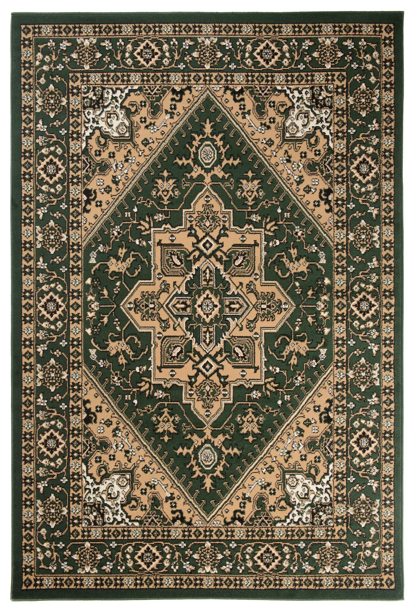 Carpeto Rugs Tappeto Orientale Salotto a Pelo Corto Verde 140 x 200 cm Classico Persian Design