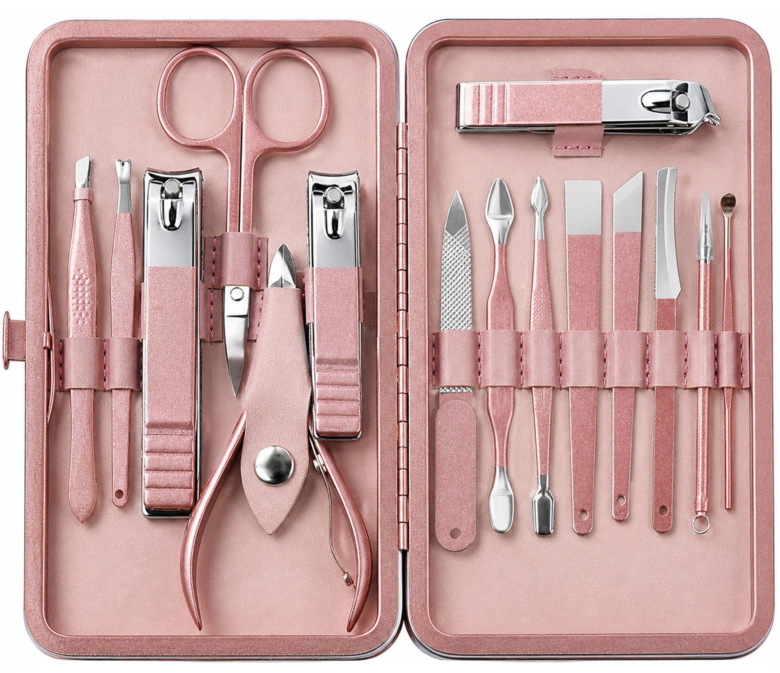 Utopia Care - Manicure Kit for Women and Men, 16 Pcs Manicure Set with Nail Clippers, Fingernail & Toenail Clippers, Pedicure Kit Stocking Stuffers