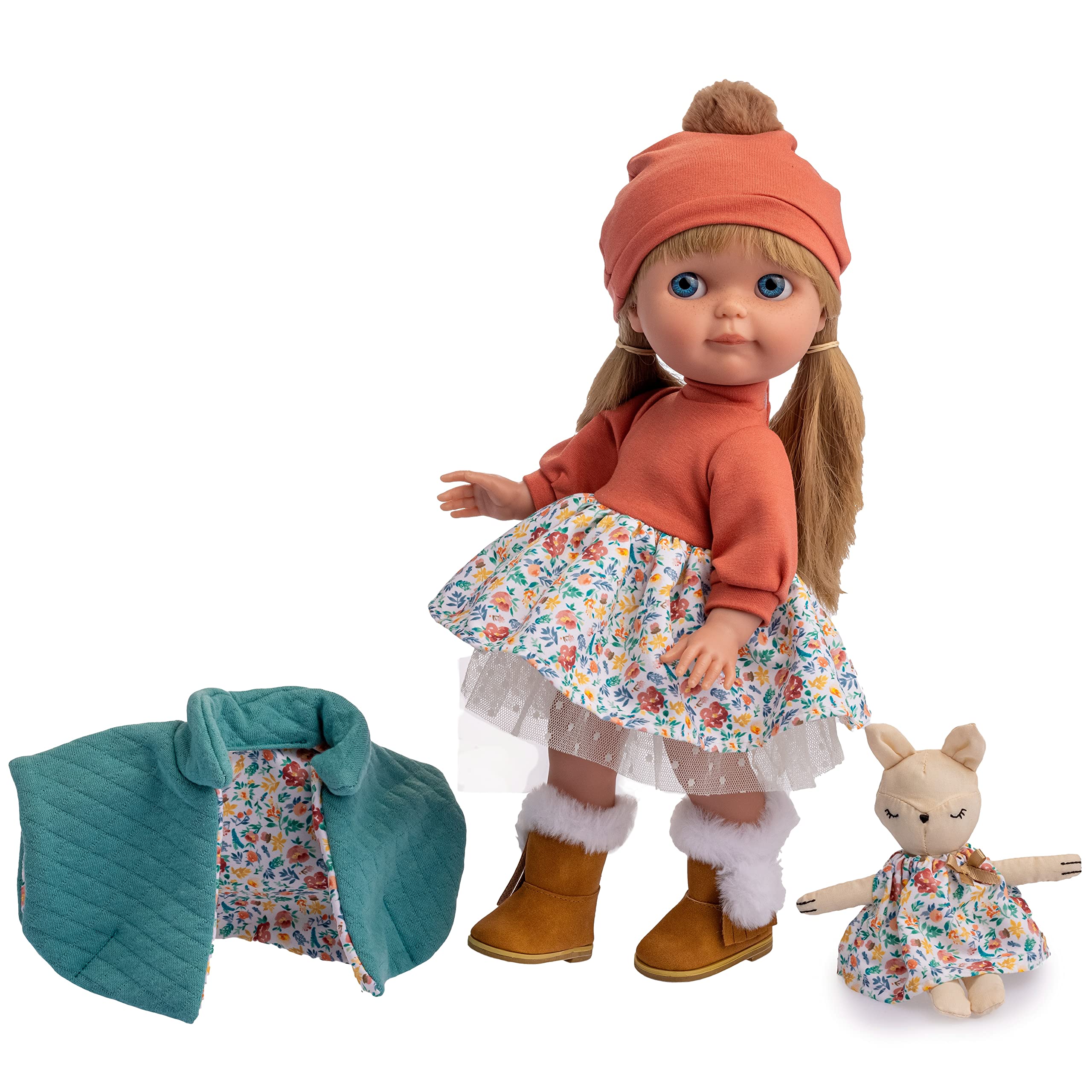 JC Toys Chloe by Berenguer | 38,1 cm große Modepuppe aus der Nature Collection | langes Blondes Haar | mehrteiliges abnehmbares Fasion-Outfit | Alles Vinyl beweglich, Chloe -