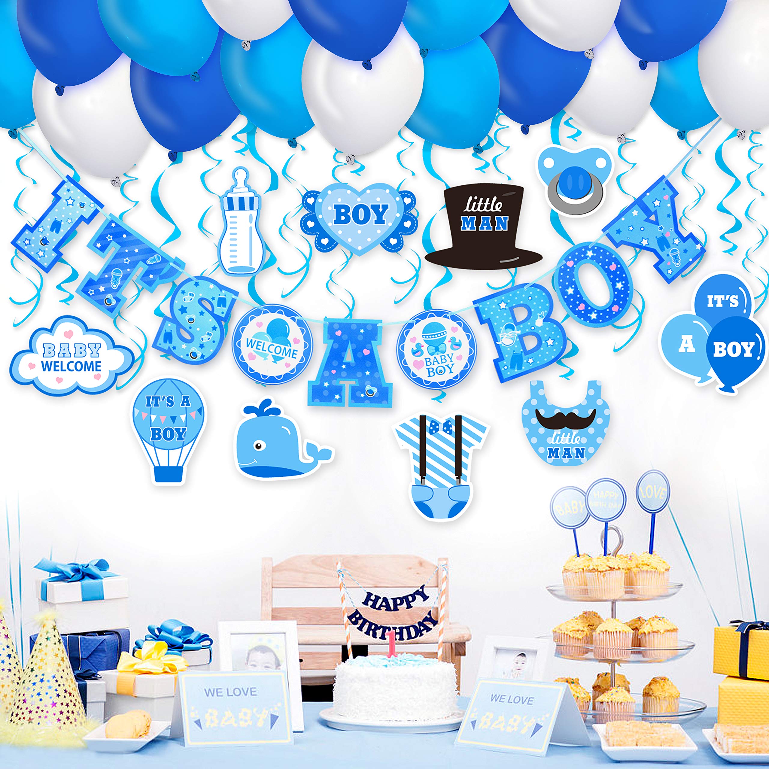 Buy Baby Shower Decorations with 30pcs Balloons for Boy It's A BOY Baby