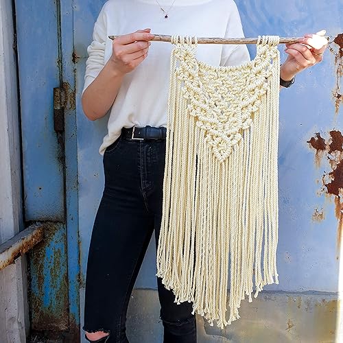 Miniatura 5 de Bobbiny Cordón de macramé regular de 0.118 in y 3 capas (aguamarina), 108yds330 pies (100% algodón reciclado)