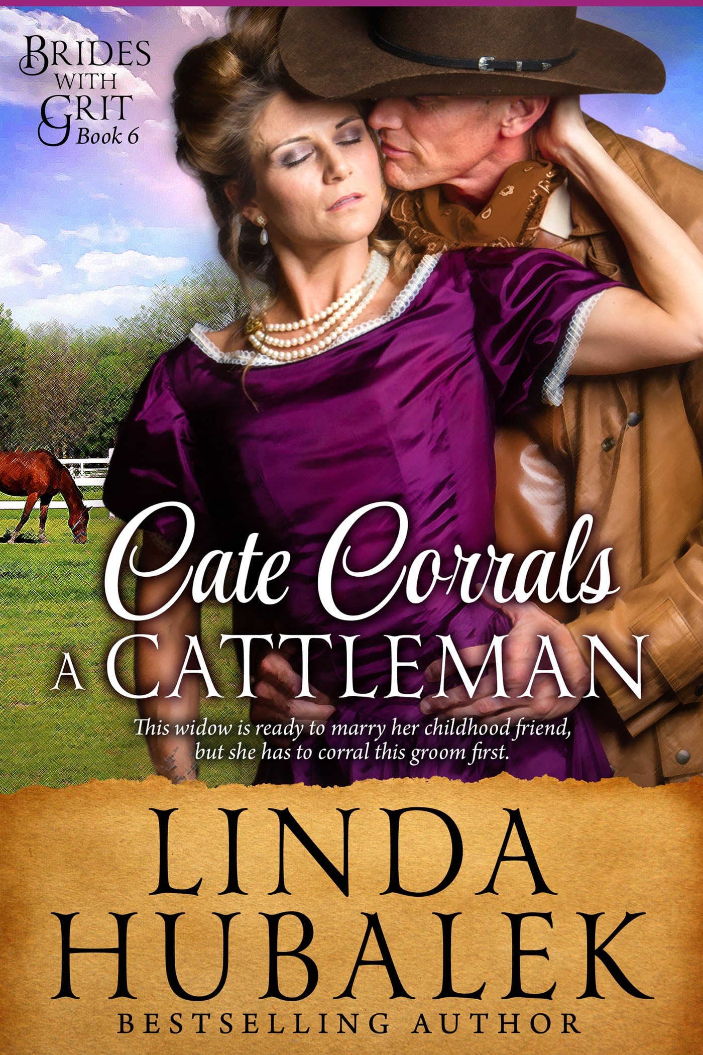 Cate Corrals a Cattleman: A Historical Western Romance (Brides With Grit Series Book 6)