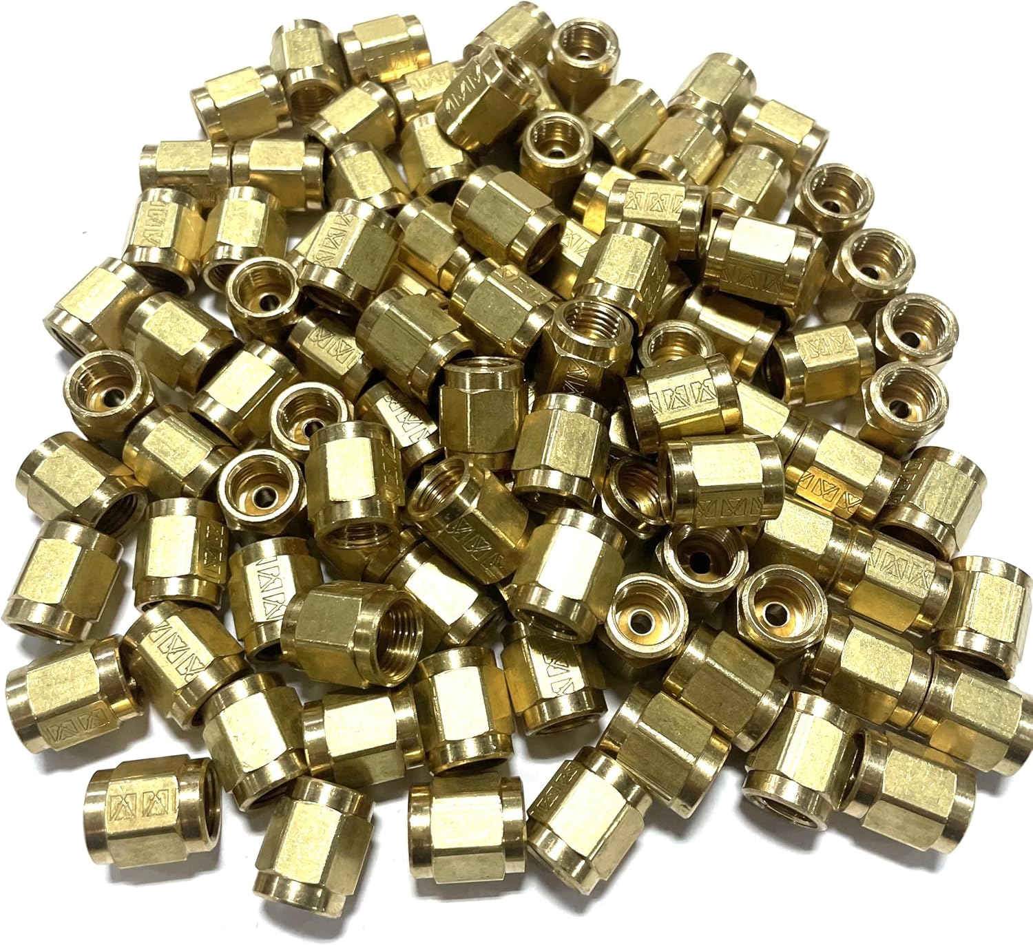 The Stop Shop Female Inverted Flare Brake Line Union For 1/4 Inch Tube 7/16-24 threads (Pack of 75)