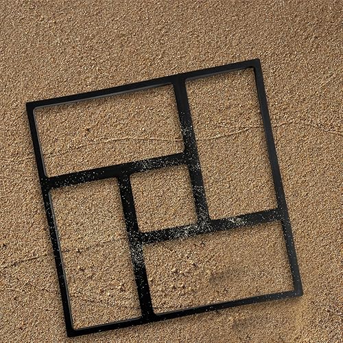 Miniatura 4 de YARNOW Kits de bricolaje 1 unidad, adoquines manualmente formas, jardín, pavimentador de suelo de plástico reutilizable, pasarela, para moldes, modo