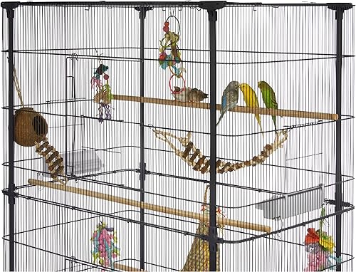 Vista 19 de Prevue Pet Products Naturals - Caminata de coco doble para animales pequeños y pájaros 62818,16X4X9