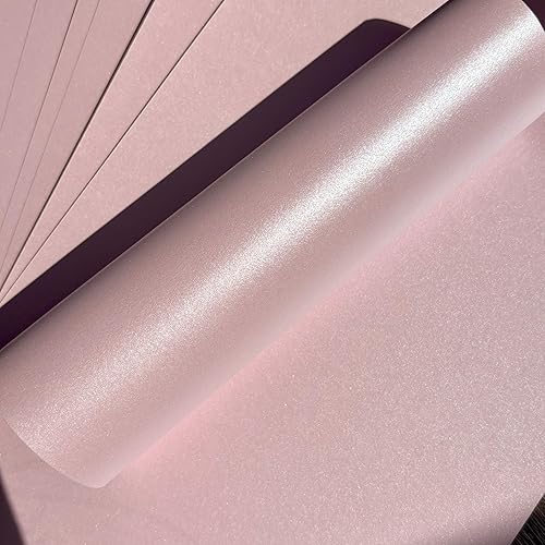 Miniatura 5 de 10 hojas de papel brillante de pétalos rosa nacarado de 12 x 12 pulgadas, doble cara de 4.23 ozm80 lb impresoras de inyección de tinta y láser