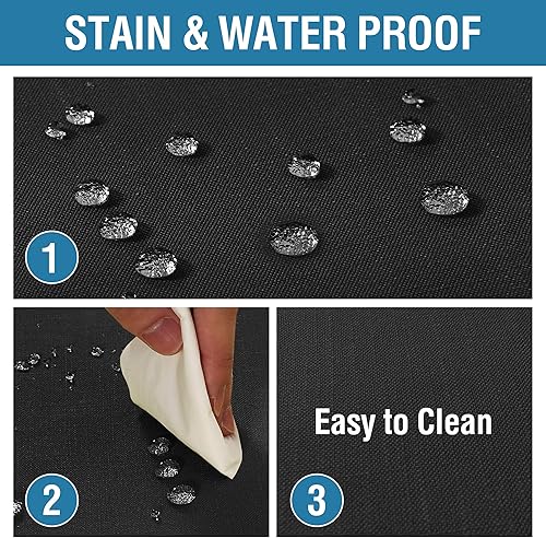 Miniatura 3 de H.VERSAILTEX Mantel de lino texturizado de 60 x 60 pulgadas, mantel sólido de alta calidad, a prueba de derrames, impermeable, para comedor y bufé,