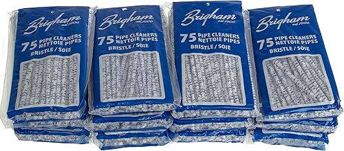 Brigham Limpiador de pipas de tabaco de cerdas - Paquete de 12