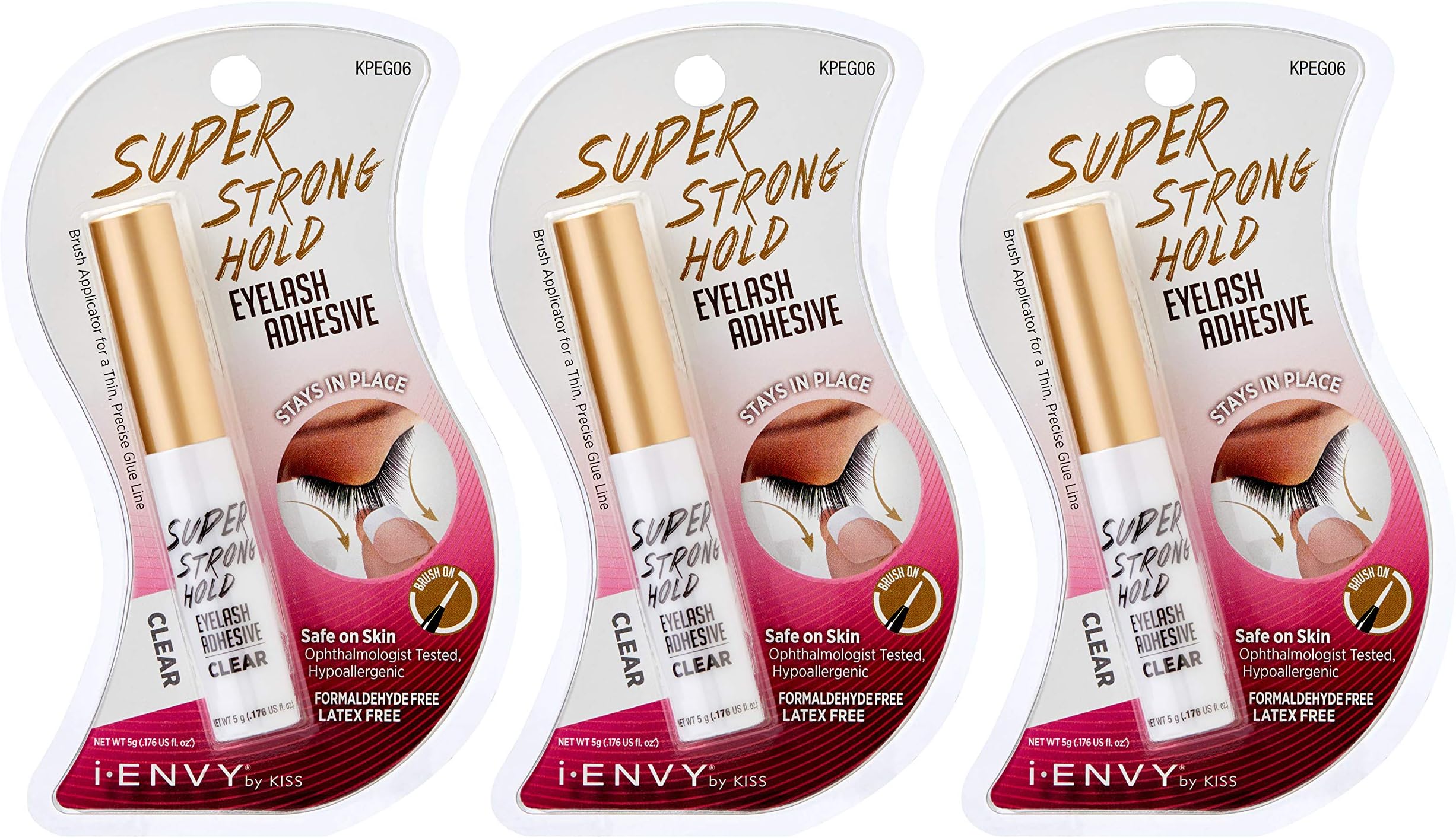 Kiss I Envy Eyelash Glue Super Strong Hold Clear 5 g