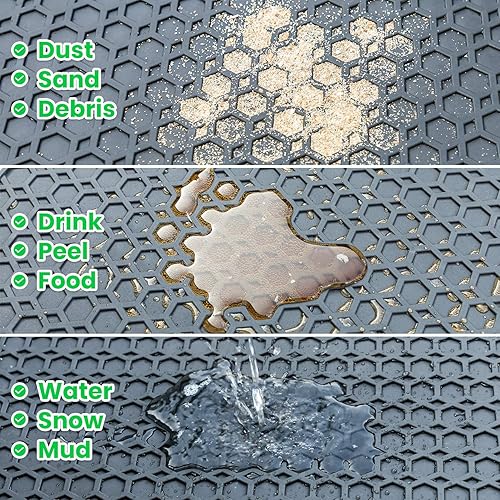 Miniatura 5 de Floor Mat for Honda HR-V 2016 2017 2018 2019 2020 2021 2022 Heavy Duty Rubber Front+Rear Car Liner Carpet All Weather Custom Fit Waterproof Odorless