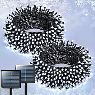 Jmexsuss Christmas Waterproof Curtains 200led White 2pack