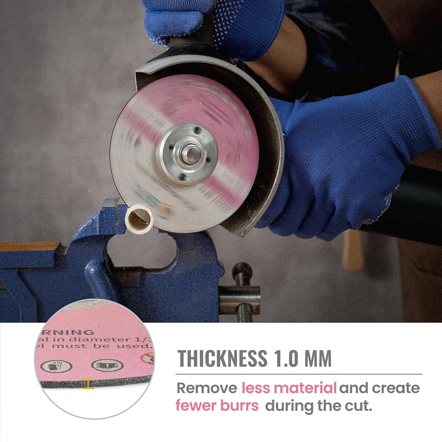 S SATC Pink Cut Off Wheels 4 1/2 Inch 25 PCS Angle Grinder Cutting Discs,4.5" x.040 x7/8" Cutting Disc Ultra Thin Metal & Stainless Steel