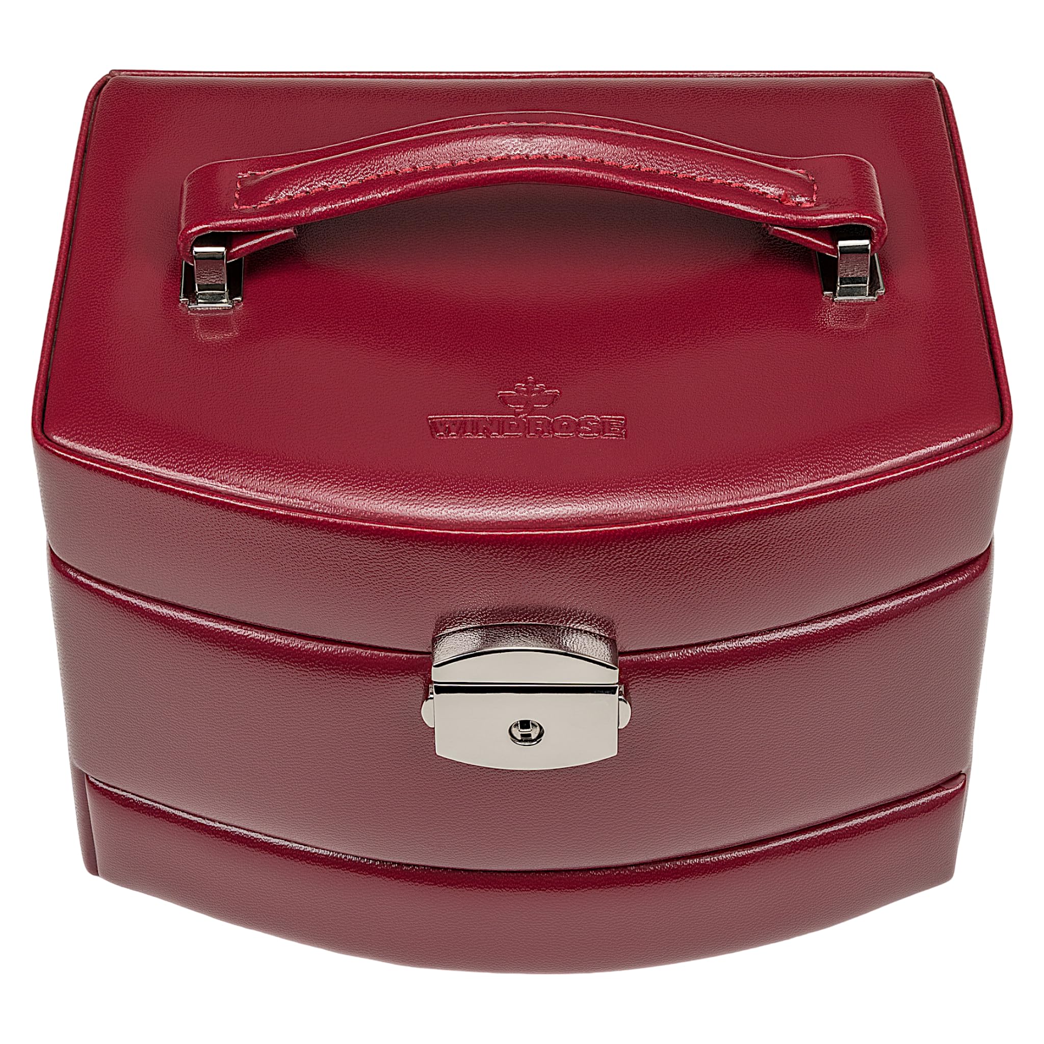 WINDROSE Merino Moda Jewellery Box Automatic Red