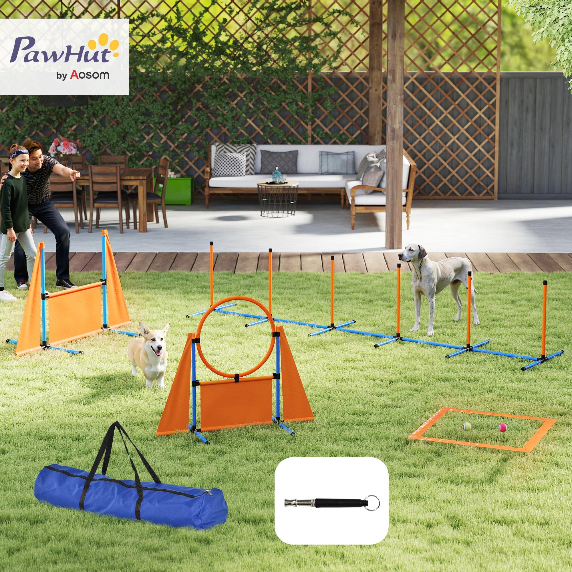 Dog Whistle Dog Agility Equipment Set 28 PCS Pet Obstacle Training