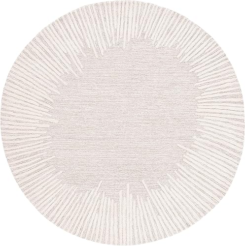 Miniatura 3 de SAFAVIEH Abstract Collection - Alfombra de pasillo de 2 pies 3 pulgadas x 6 pies, natural y marfil, lana hecha a mano, ideal para zonas de alto