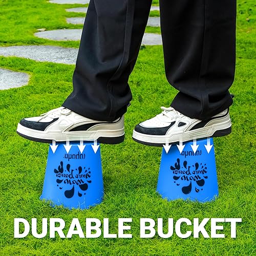 Miniatura 4 de ropoda Juego de pong gigante para patio, juegos de patio con cubos y bolas duraderos, juego al aire libre con bolsa de transporte para la playa