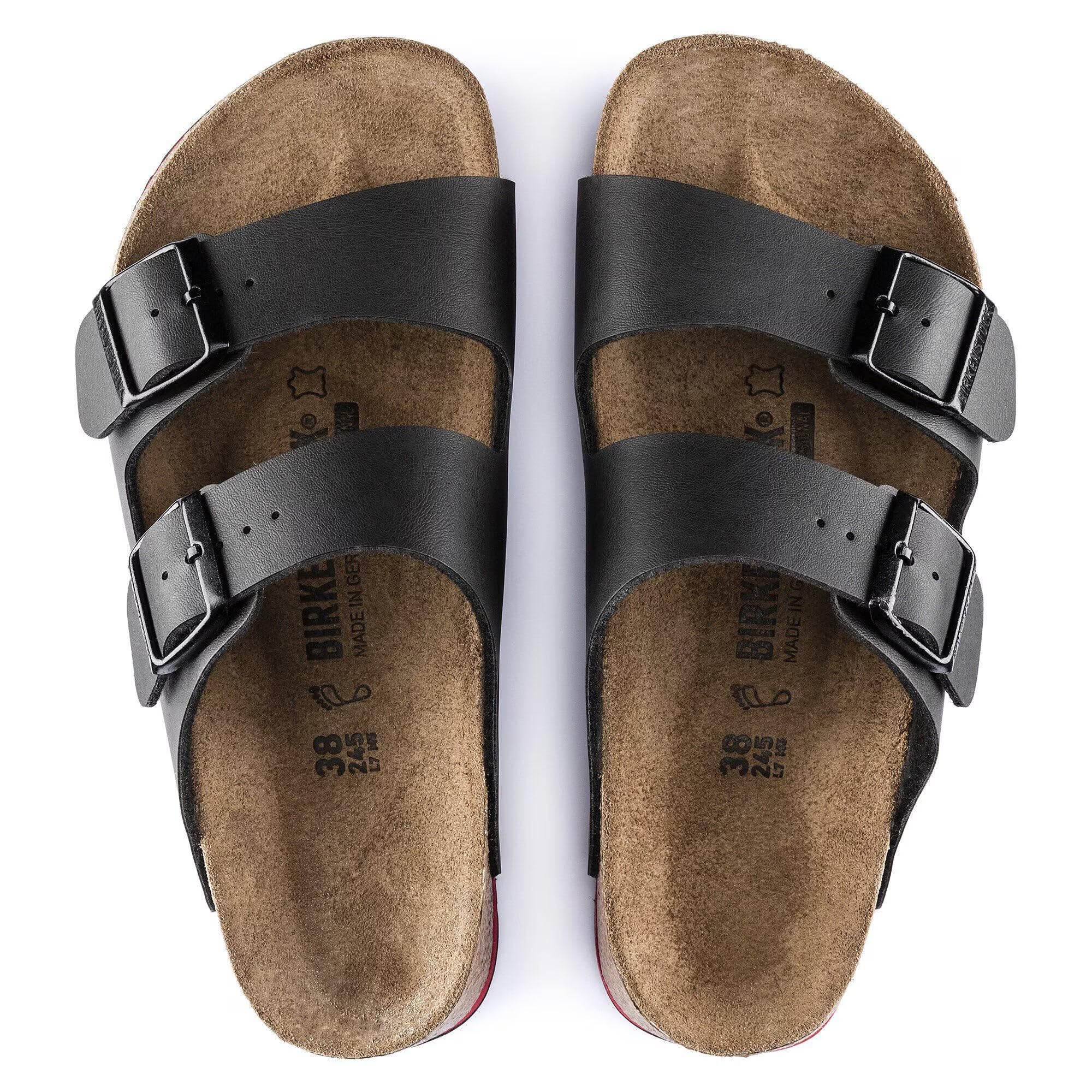Birkenstock Sandale Arizona Noir Femme Cuir SANDAL Mules Décontracté