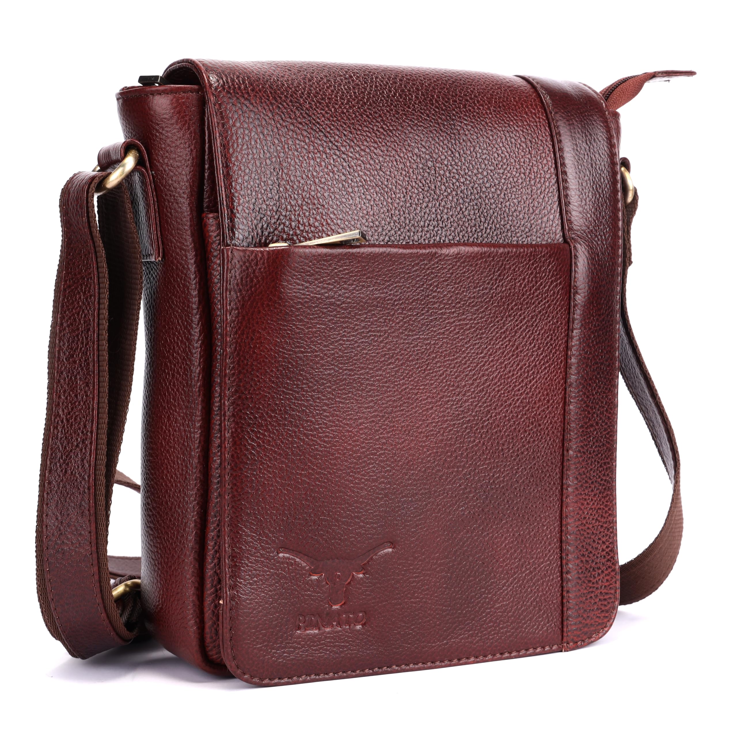 Handcrafted Genuine Leather Messenger Bag for Men | Premium Crossbody Sling Bag with Adjustable Strap | Versatile Side Bag for Office, Travel, and Daily Use-image-13
