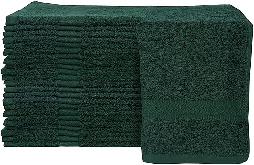 Linteum Textile Supply Juego de 24 toallas de mano para baño, 100 % algodón, 16 x 27 pulgadas, secado rápido, altamente absorbentes, para baño,