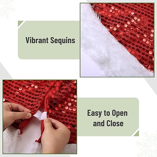 Vista 29 de Mr. Pen Christmas Tree Skirt - 48 inches, Faux Fur, White