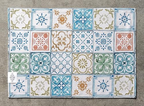 Miniatura 3 de Maison d' Hermine Juego de 4 manteles individuales de tela 100% algodón, decorativos, lavables, manteles individuales para mesa, comedor, cocina,