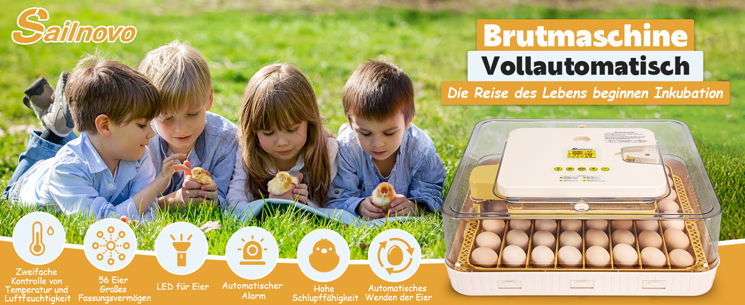 Sailnovo Brutautomat Vollautomatisch Für 56 Eier ? Produktbild-Vorschau 3