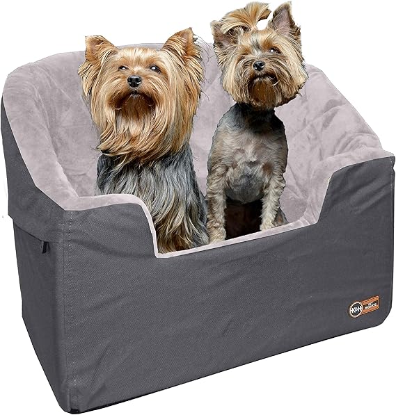 K&H Pet Products Bucket Booster Dog Car Seat with Dog Seat Belt for Car, Washable