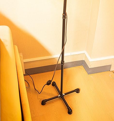 Miniatura 3 de Lámpara de pie Steampunk DIY con atenuador, regulable estilo loft industrial vintage estilo antiguo luz con bombilla, base de metal con tubería de