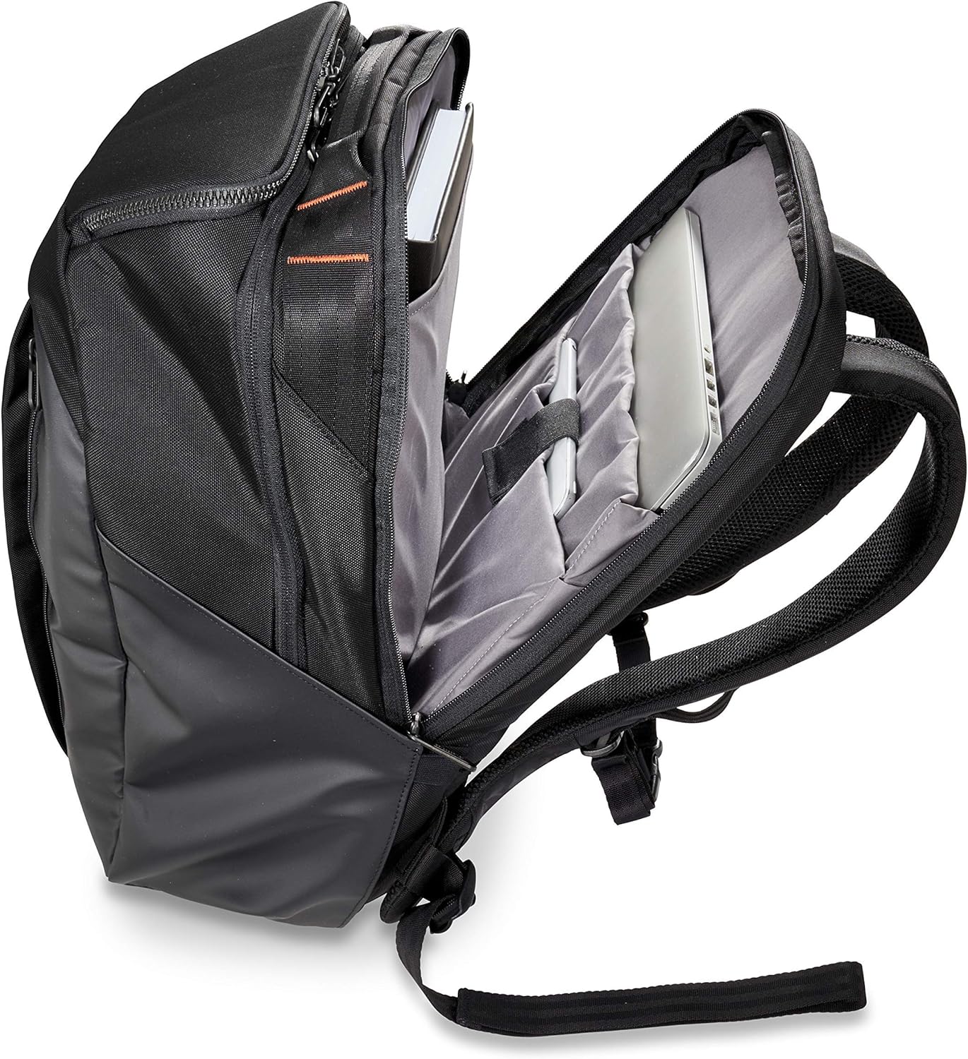 Briggs & Riley Cargo Backpack - Carry On Travel Backpack for Women & Men, Personal Item Bag, Self-Repairing Zippers, Padded Straps, Fits up to 15" Laptop - ZDX Collection, Black - Image 7