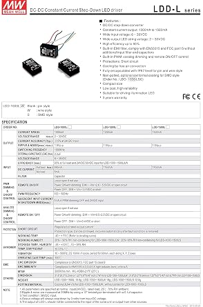 LDD-300LS | Mean Well LDD-LS Step-Down 300mA CC SMD DC LED Driver