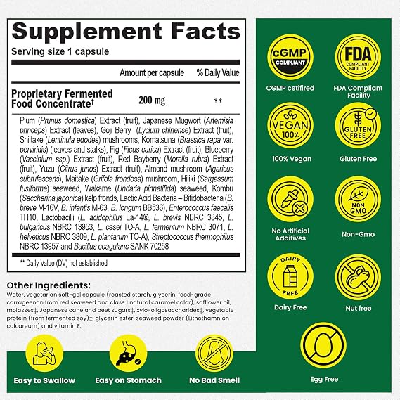 Dr Ohhira's 3-in-1 Probiotics, Prebiotics and Postbiotics to Support Digestive Health for Men & Women | Support Complete Gut Health with Pre, Pro and Post biotics Supplement | 100 Vegan Capsules