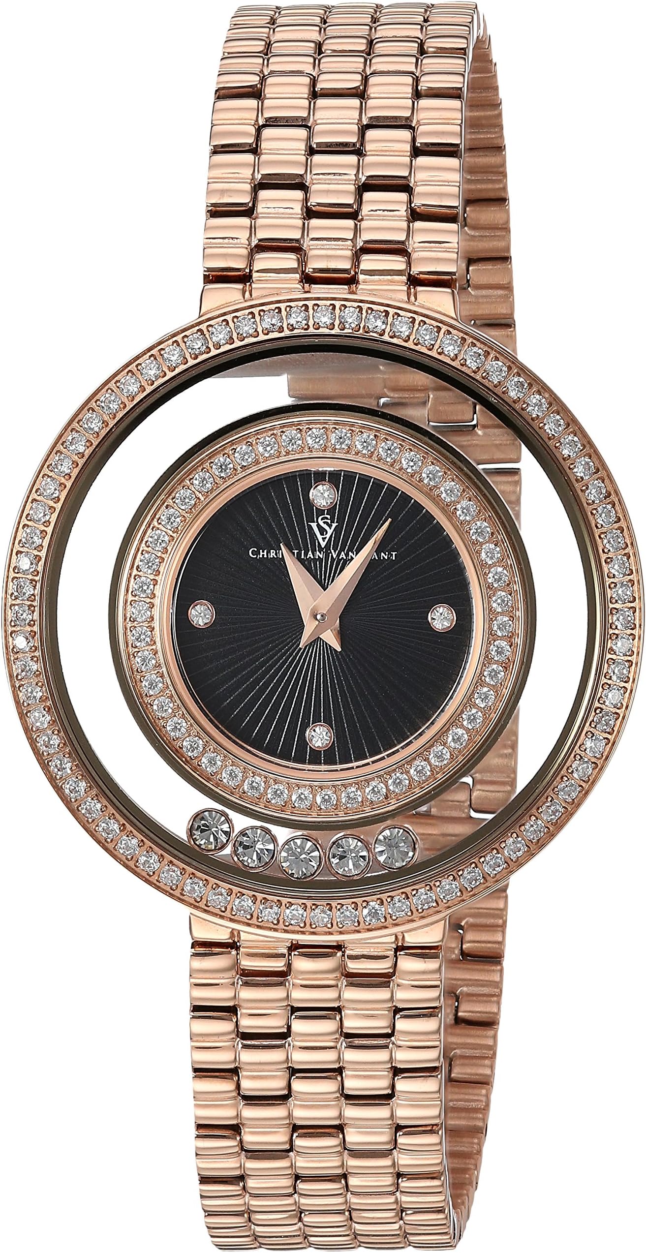 Women's Gracieuse Stainless Steel Quartz Watch with Stainless-Steel Strap, Rose Gold, 14 (Model: CV4833)