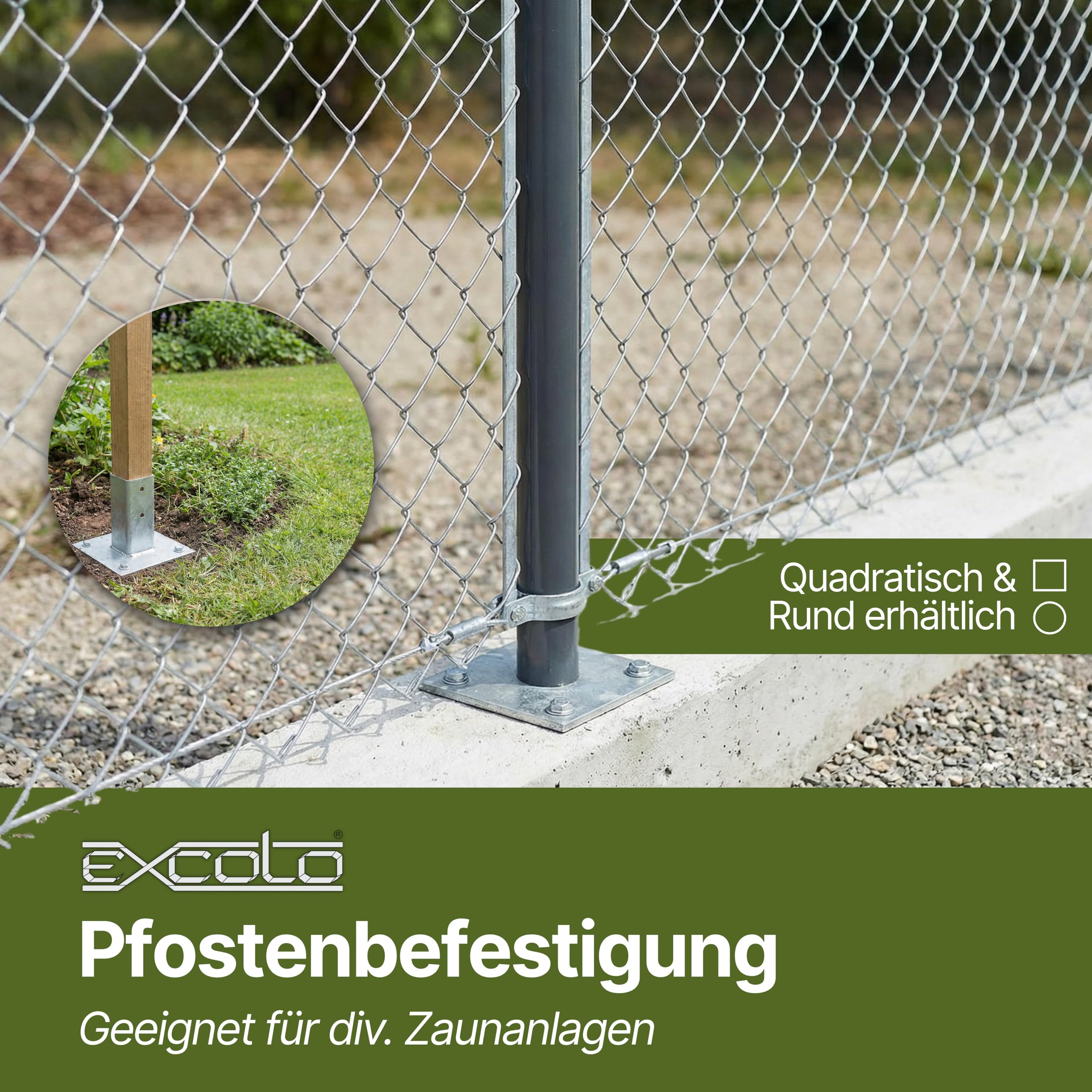 Stalen bodemplaat 10 x 10 cm antraciet 103569