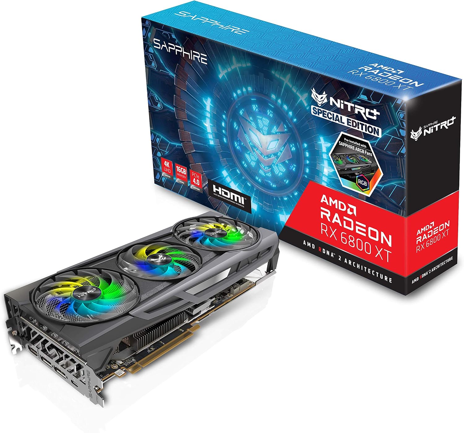 11304-01-20G Nitro+ AMD Radeon RX 6800 XT SE PCIe 4.0 Gaming Graphics Card with 16GB GDDR6