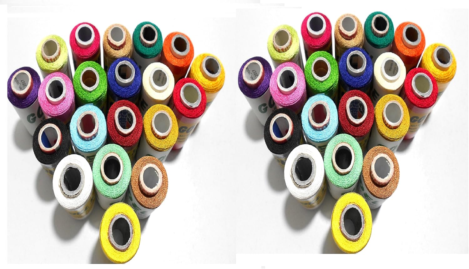 Goelx Silk Thread 40 Main Color Set for Jewellery-Tassel Making- Embroidery-Crafts, Shiny Soft Thread spools