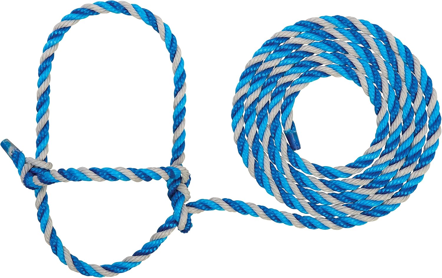 Weaver Leather Livestock Cattle Poly Rope Halter Dark Blue/Turquoise/Gray