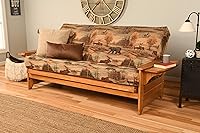 Vista 17 de Kodiak Furniture Futón Phoenix de tamaño completo con acabado de nuez, silla Oregon Trail