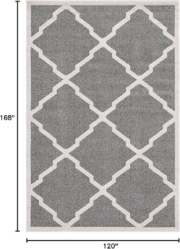 Vista 107 de Safavieh Amherst Collection amt421b Gris Claro y Beige Interior/exterior Area Rug, Polipropileno