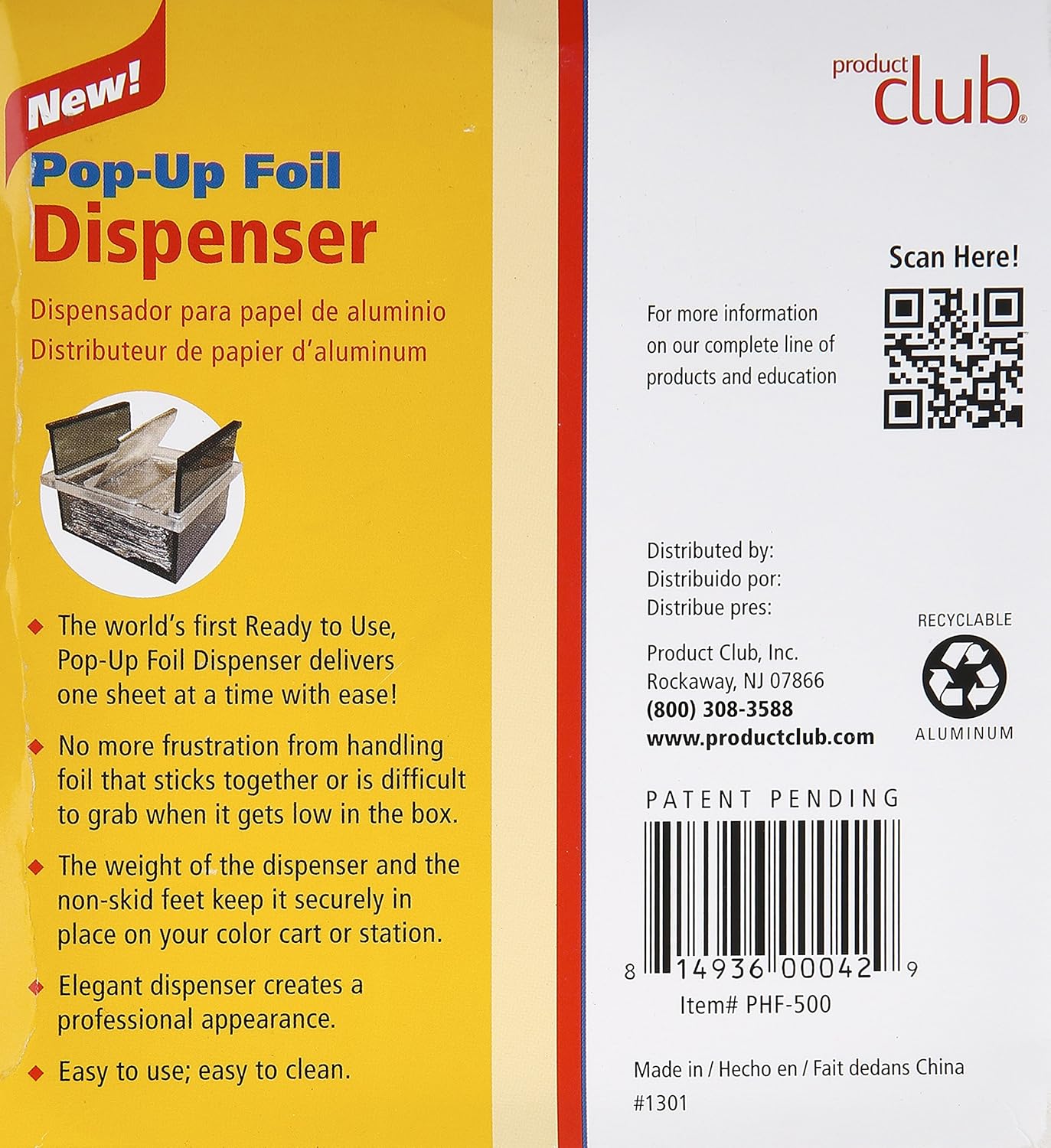 Product Club Ready to Use Foil Sheets, Silver, 5 x 11 Inch, 500 Count : Health & Household