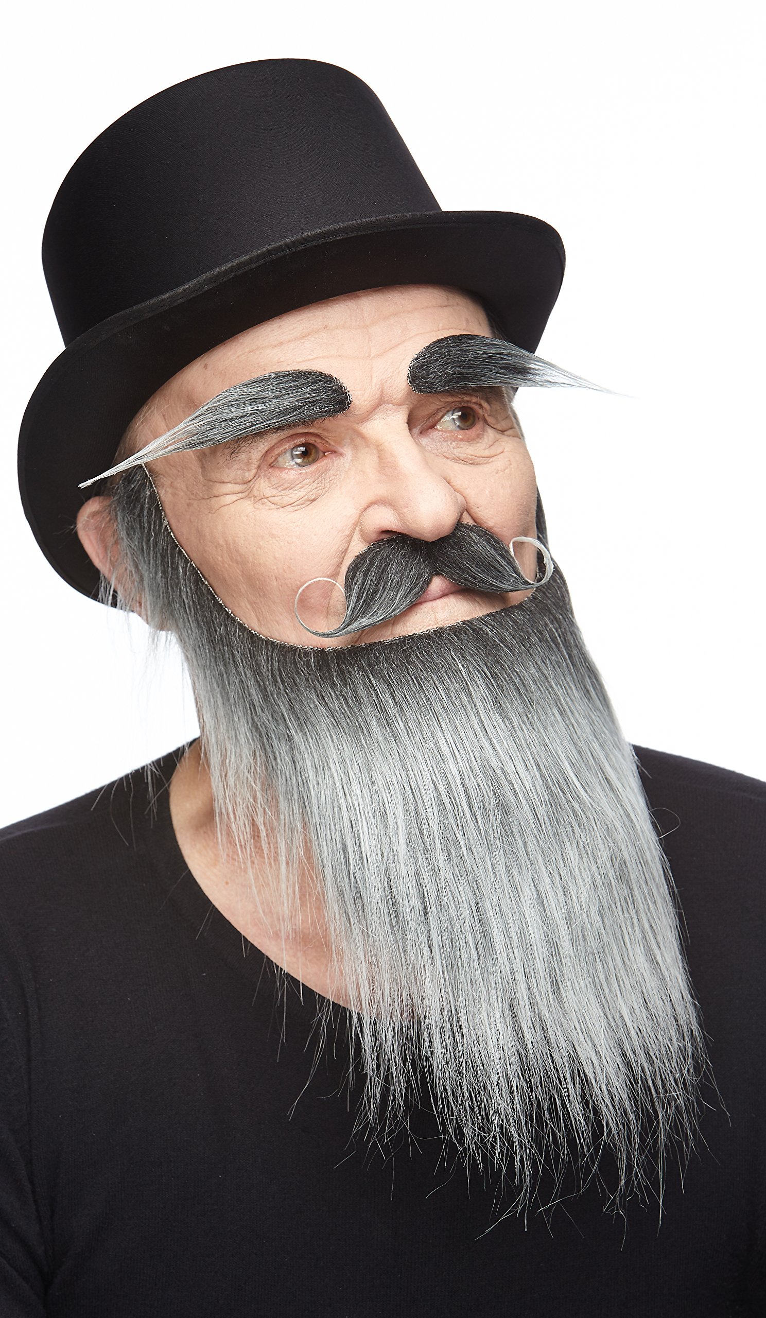 Medieval King salt and pepper beard, eyebrows and moustache, Natural Size - Image 4