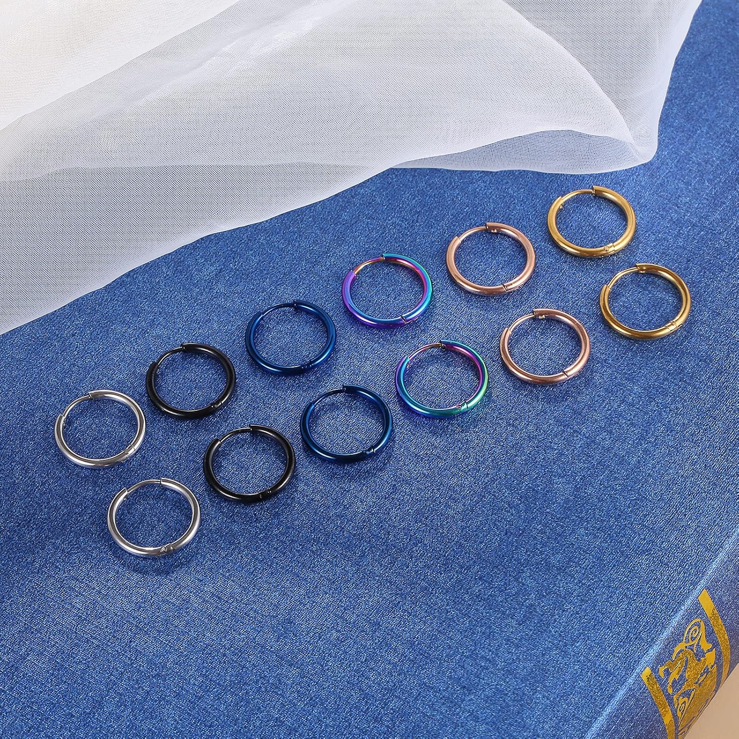 316L Surgical Stainless Steel Small Hoop Earrings 8mm 10mm 12mm 14mm Hypoallergenic Huggie Hoop Earrings Helix Lobes Hinged Sleeper Earrings Cartilage Piercings - Image 3