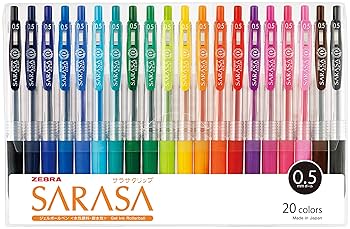 ZEBRA SARASA CLIP ボールペン　ピチレモン　8色 Amazon.com : ZEBRA Sarasa Clip 0.5mm Ballpoint Pen, 8 Color